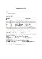 English Worksheet: VERB TO BE