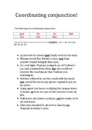 Coordinating conjunctions