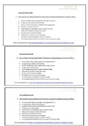 English Worksheet: Future Events