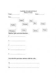 English Worksheet: Primary Level 4 Test