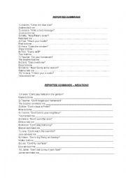 English Worksheet: Reported speech 