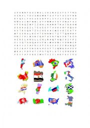 Word Search - Countries