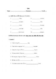 English Worksheet: Grammar