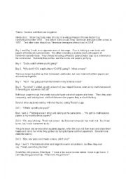 English Worksheet: Script for high school drama:  Science/Math parody