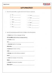 English Worksheet: Present Simple