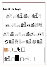 English Worksheet: TOYS COUTING