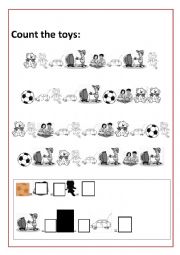 English Worksheet: TOYS COUTING