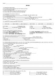 English Worksheet: Review