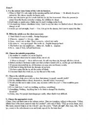 English Worksheet: Grammar test