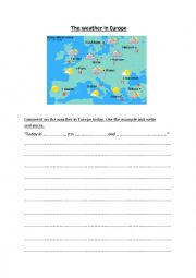 English Worksheet: The weather in Europe