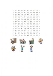 English Worksheet: Word Search - Family