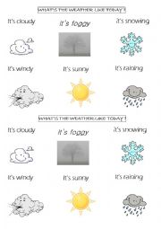 English Worksheet: weather