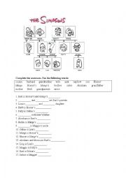 English Worksheet: family tree