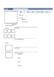 English Worksheet: Facebook Page