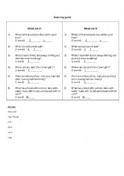 English Worksheet: Trivial guessing game - What am I and Guess that Logo