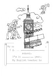 English Worksheet: Front cover