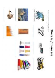 English Worksheet: There is or there are? Using there + to be