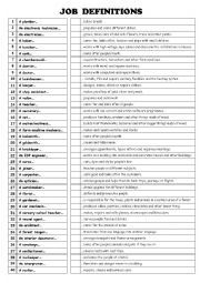 English Worksheet: Jobs and Professions