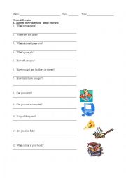 English Worksheet: General Revision