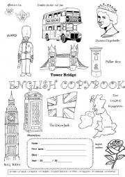 English Worksheet: Copybook cover