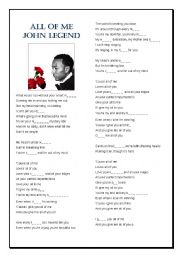 English Worksheet: All of me - John Legend