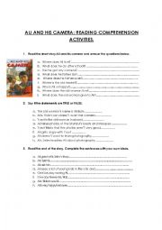 English Worksheet: Ali and his camera : Reading Comprehension Activities. 