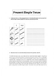 English Worksheet: Present Simple Tense - Writing Practice