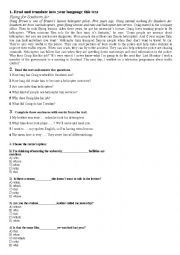 English Worksheet: Grammar Test for elementary students