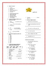 English Worksheet: grammar  review 