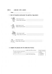 English Worksheet: Professions 