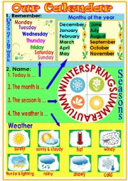 English Worksheet: Our Calendar