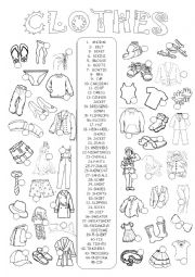 English Worksheet: CLOTHES