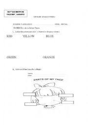 English Worksheet: Colours and numbers