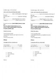 English Worksheet: A jealous guy