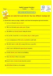 HOMOPHONES