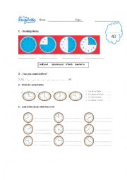 English Worksheet: Telling the time 