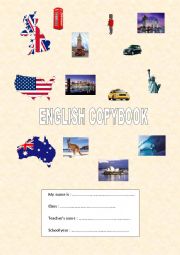 English Worksheet: copybook front page