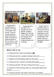 English Worksheet: artists