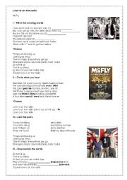 English Worksheet: McFly - Love is on the radio