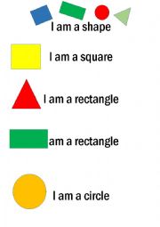 English Worksheet: I am Shape