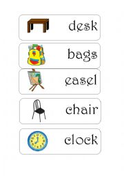 English Worksheet: Classroom labels 2
