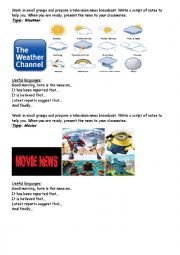 English Worksheet: The Media