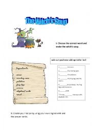 English Worksheet: The witchs soup
