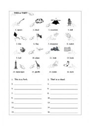 English Worksheet: This or That