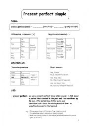 English Worksheet: Present perfect simple