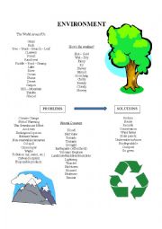 English Worksheet: Environment Vocabulary