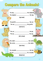 English Worksheet: Comparative Adjectives