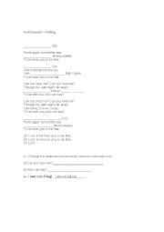 English Worksheet: I am sailing worksheet (Present Continuous Song)