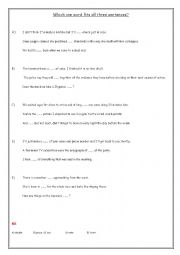 English Worksheet: CAE- USE OF ENGLISH - GAPPED SENTENCES (5)