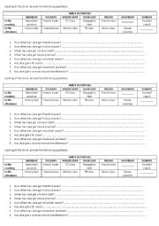English Worksheet: TIME EXPRESSIONS ACTIVITY